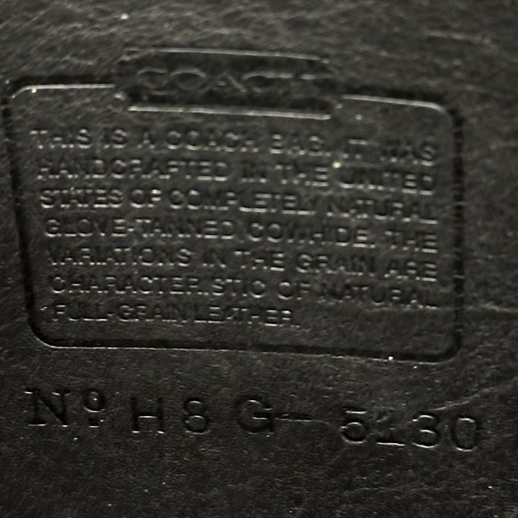 Vintage Coach Station Bag Black Leather | Brass Turnlock | COA Included - Picture 13 of 14